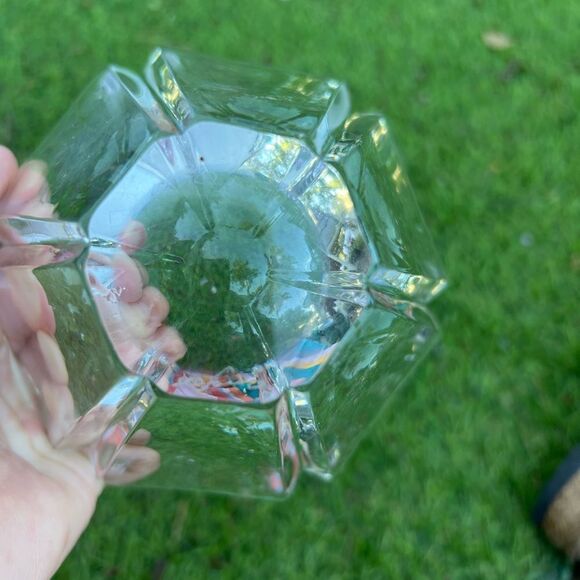 Vintage Orrefors Sweden Orion Lead Crystal Bowl Signed Le Petal Orion 7 X 4.5" - Picture 4 of 6